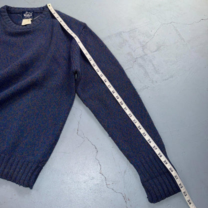 Woolrich VTG 80s Wool Fair Isle Nordic Sweater Women's Size M Blue Chic Cozy