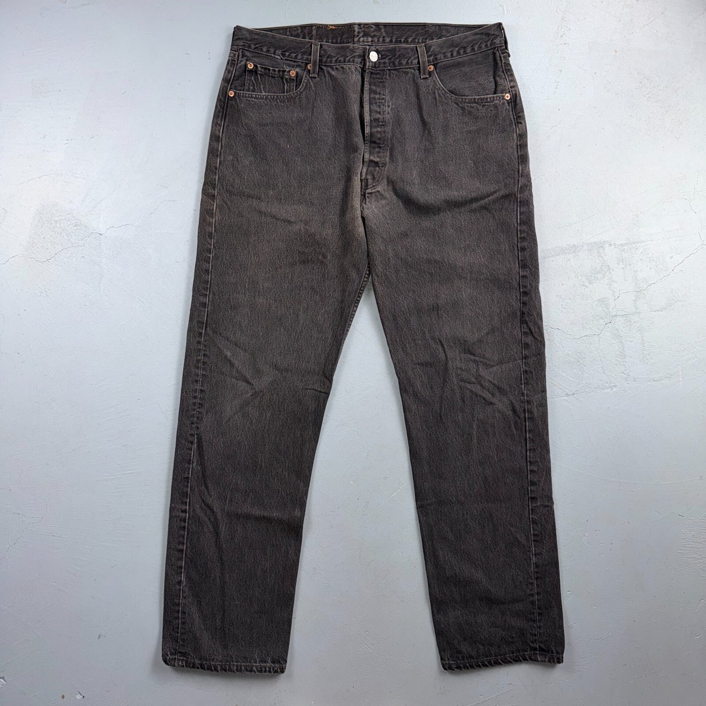 Levis 501 Vintage 90s USA XX Straight Leg Jeans Black Light Wash 40x34 Act 37x33