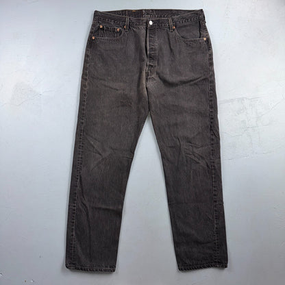 Levis 501 Vintage 90s USA XX Straight Leg Jeans Black Light Wash 40x34 Act 37x33