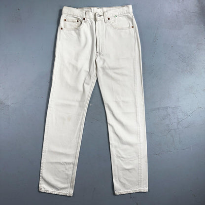 Levis 501 Vintage 90s USA XX Straight Leg Jeans White Light Wash 31x32 Act 30x30