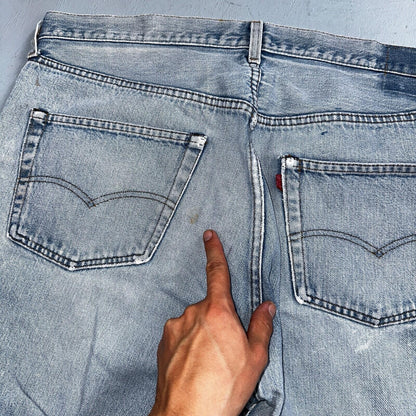 Levis 501 Vintage 80s Redline Selvedge USA XX Jeans Light Wash 40x33 Act 38x30