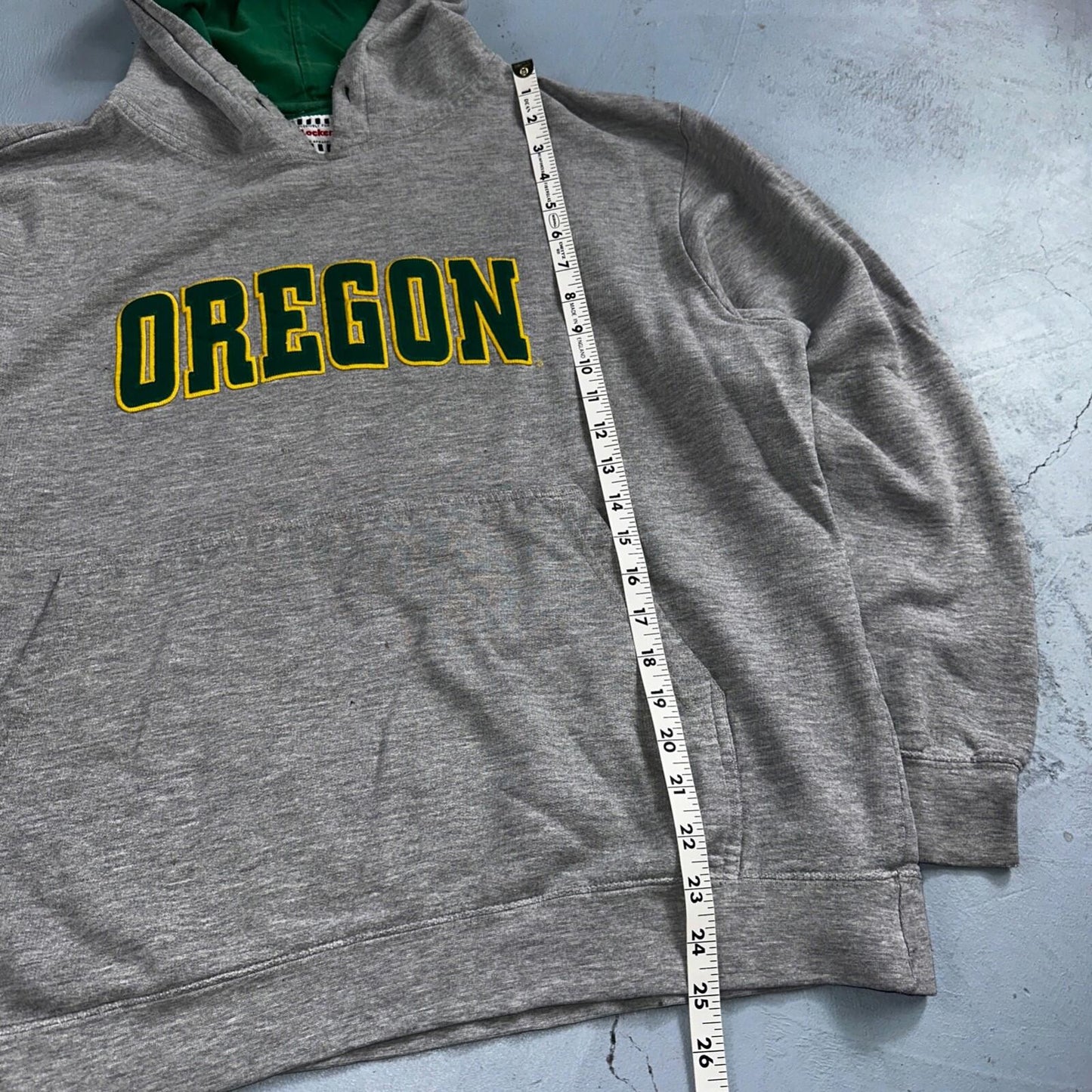 Oregon XL Vintage 90s Foot Locker Hoodie Sweatshirt Pullover Gray Athletic