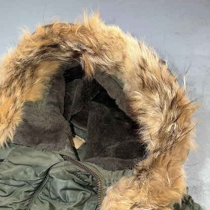 VTG 1960s USAF N-3B Parka Jacket Real Fur Air Force M 60s Air N3B Rare Coat