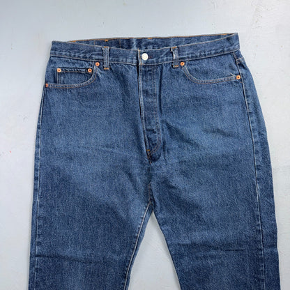 Levis 501 Vintage 80s USA XX Straight Leg Jeans Blue Dark Wash 40x31 Act 37x28