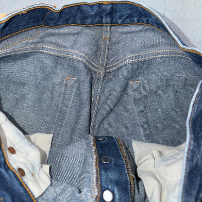 Levis 501 Vintage 90s USA XX Straight Leg Jeans Blue Thrashed 35x36 Act 33x32