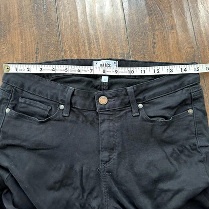 Paige Verdugo Crop 31 Skinny Ankle Jeans Black Size 30 X 26 Nordstrom Cool