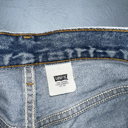 Levis 501 Vintage 90s XX Straight Leg Mexico Jeans 34x36 Light Wash Act 31x32