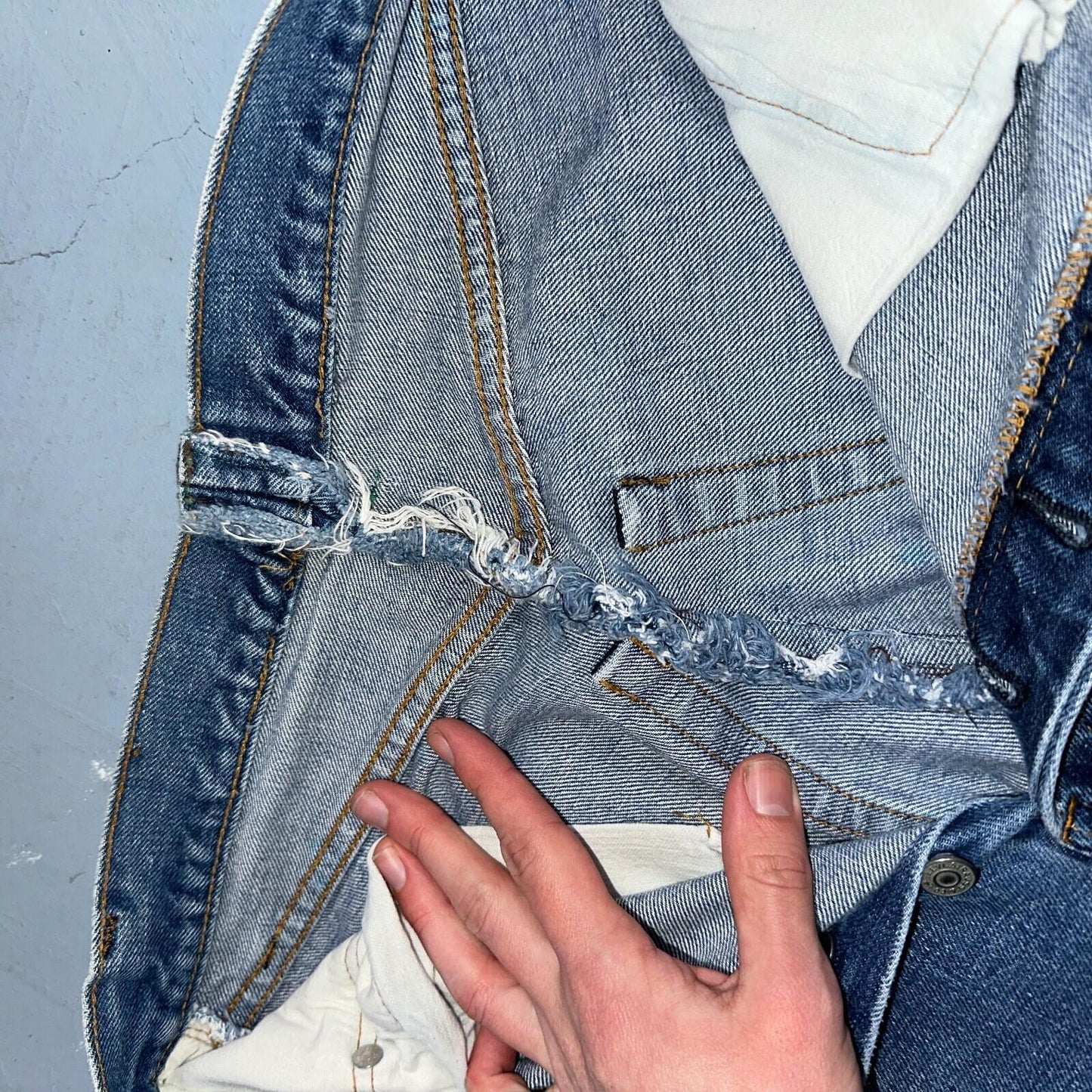 Levis 501 VTG 70s SS Redline Selvedge Jeans XX Med Wash 27x31 Tailored Altered