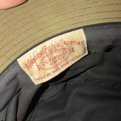Filson VTG Tin Cloth Packer Hat Made in USA Large Used Worn Canvas USA 80s