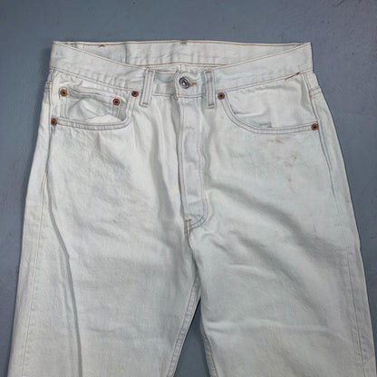 Levis 501 Vintage 90s USA XX Straight Leg Jeans Blue Light Wash 31x34 Act 29x33