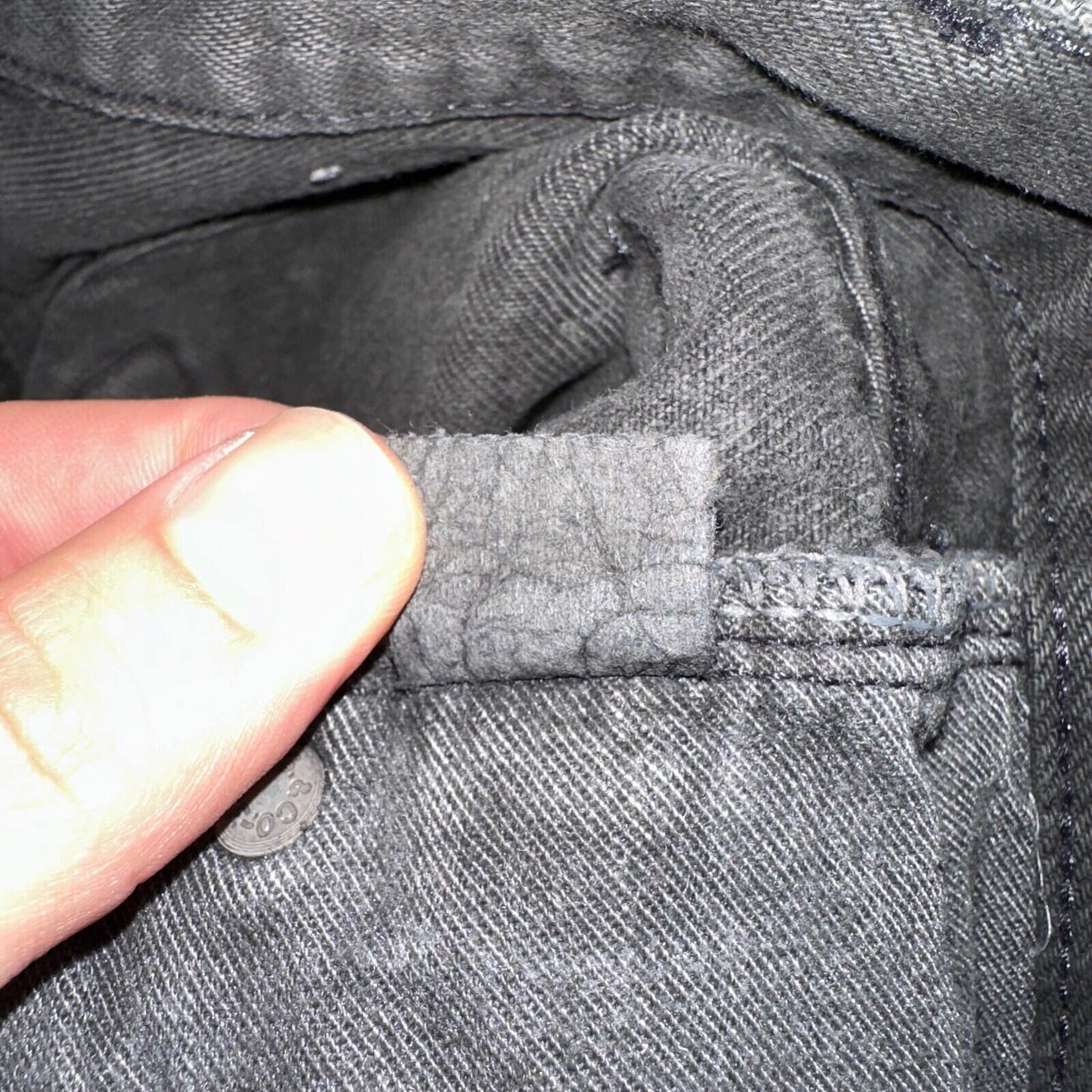 Levis 501 Vintage 80s USA XX Straight Leg Jeans Black Heavy Dark Dyed Act 28x31