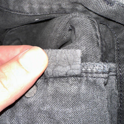 Levis 501 Vintage 80s USA XX Straight Leg Jeans Black Heavy Dark Dyed Act 28x31