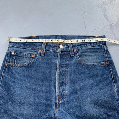Levis 501 Vintage 90s USA XX Straight Leg Jeans Blue Med Wash 32x36 Act 31x33