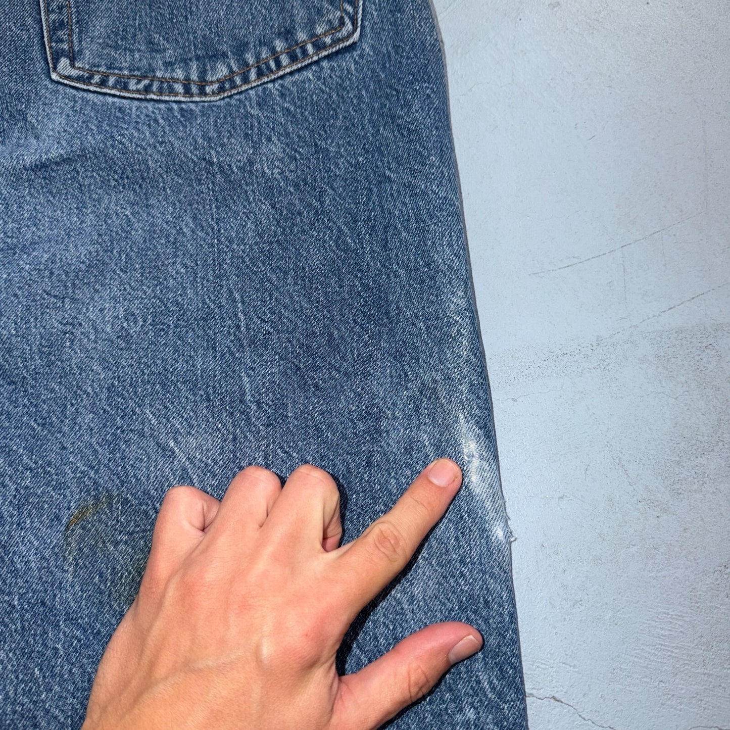 Levis 501 Vintage 80s USA XX Straight Leg Jeans Blue Light Wash 40x32 Act 37x28
