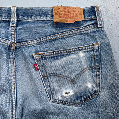 Levis 501 Vintage 90s Y2K XX Straight Leg Jeans Blue Light Wash 36x34 Act 34x30
