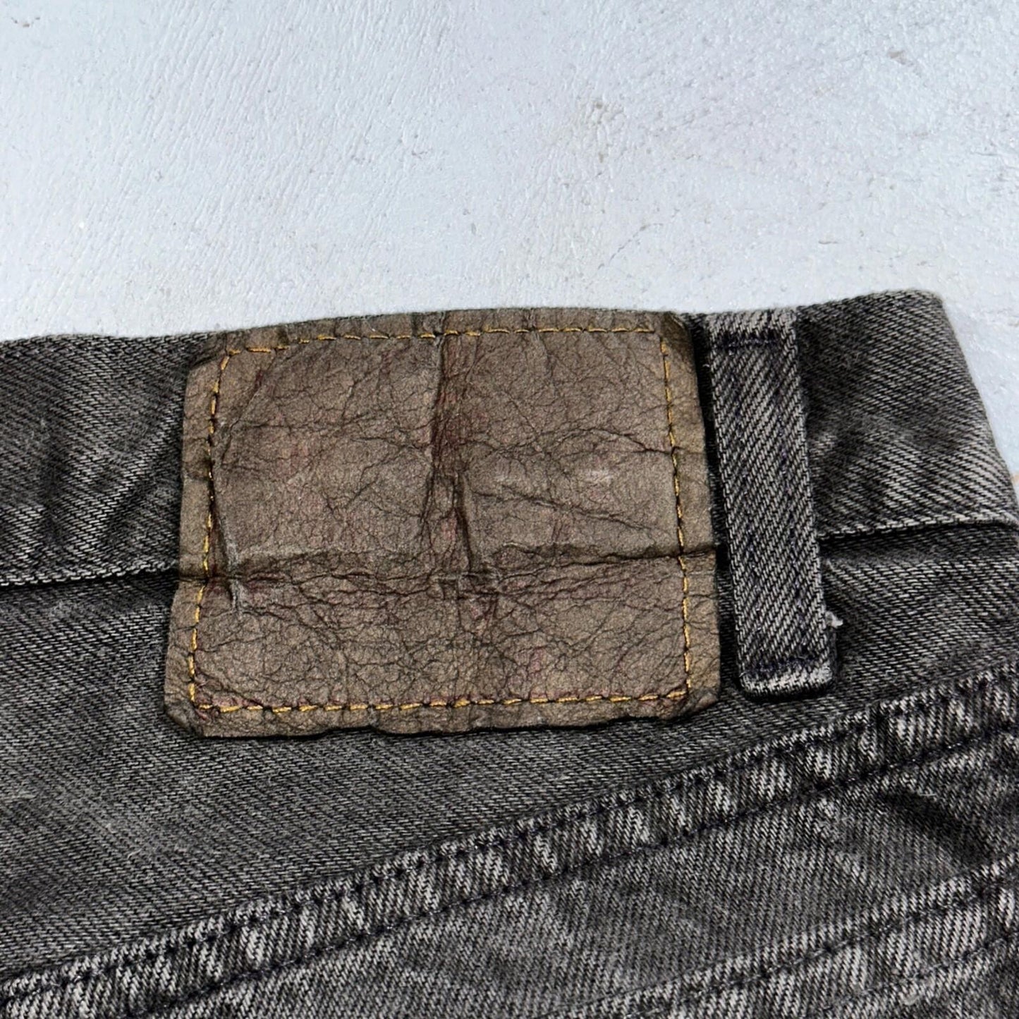 Levis 501 Vintage 80s USA XX Straight Leg Jeans Black Heavy Dark Dyed Act 28x31