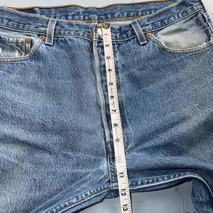 Levis 501 Vintage 90s USA XX Straight Leg Jeans Blue Light Wash 38x30 Act 35x26