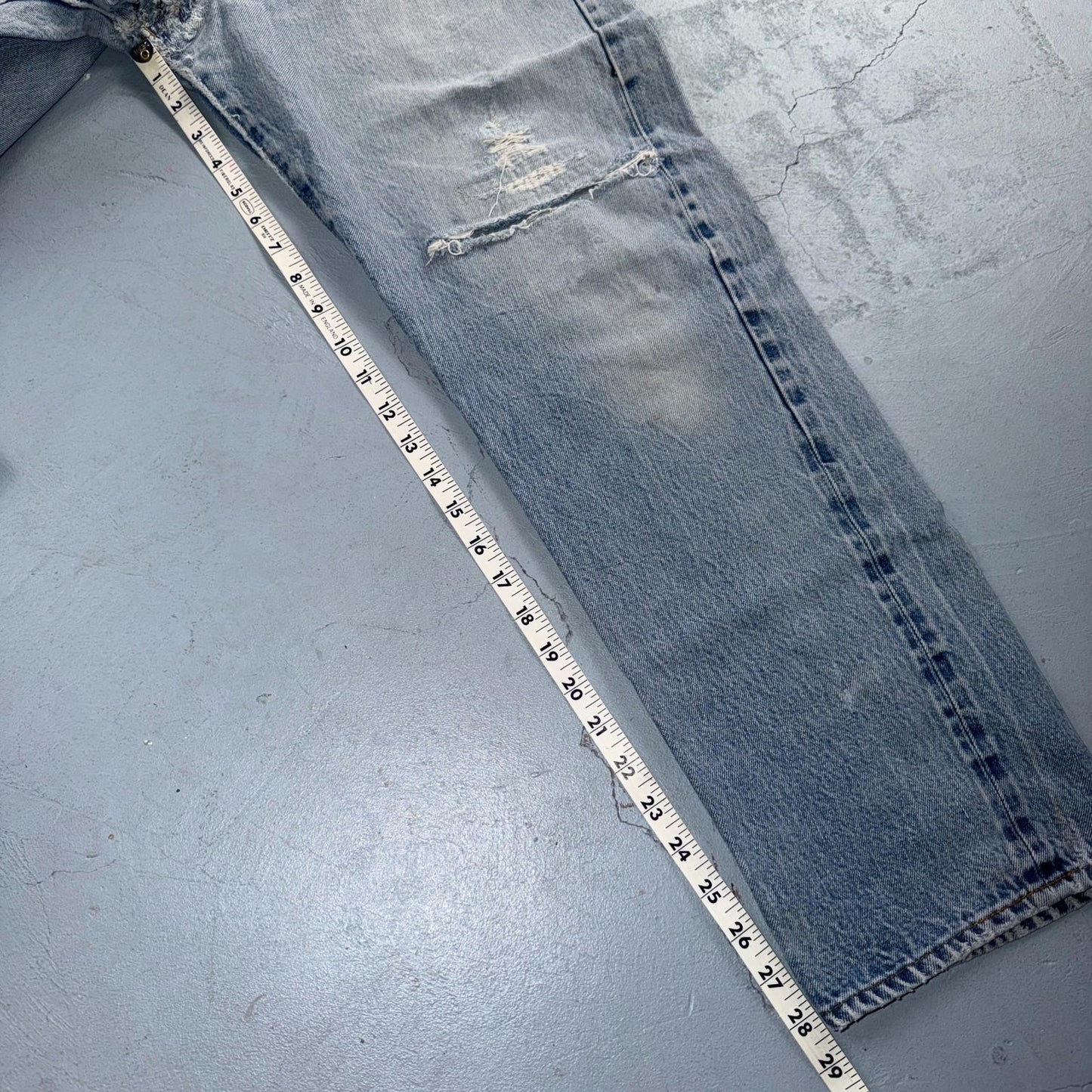 Levis 501 Vintage 80s Redline Selvedge USA XX Jeans Light Wash 36X30 Act 33X28
