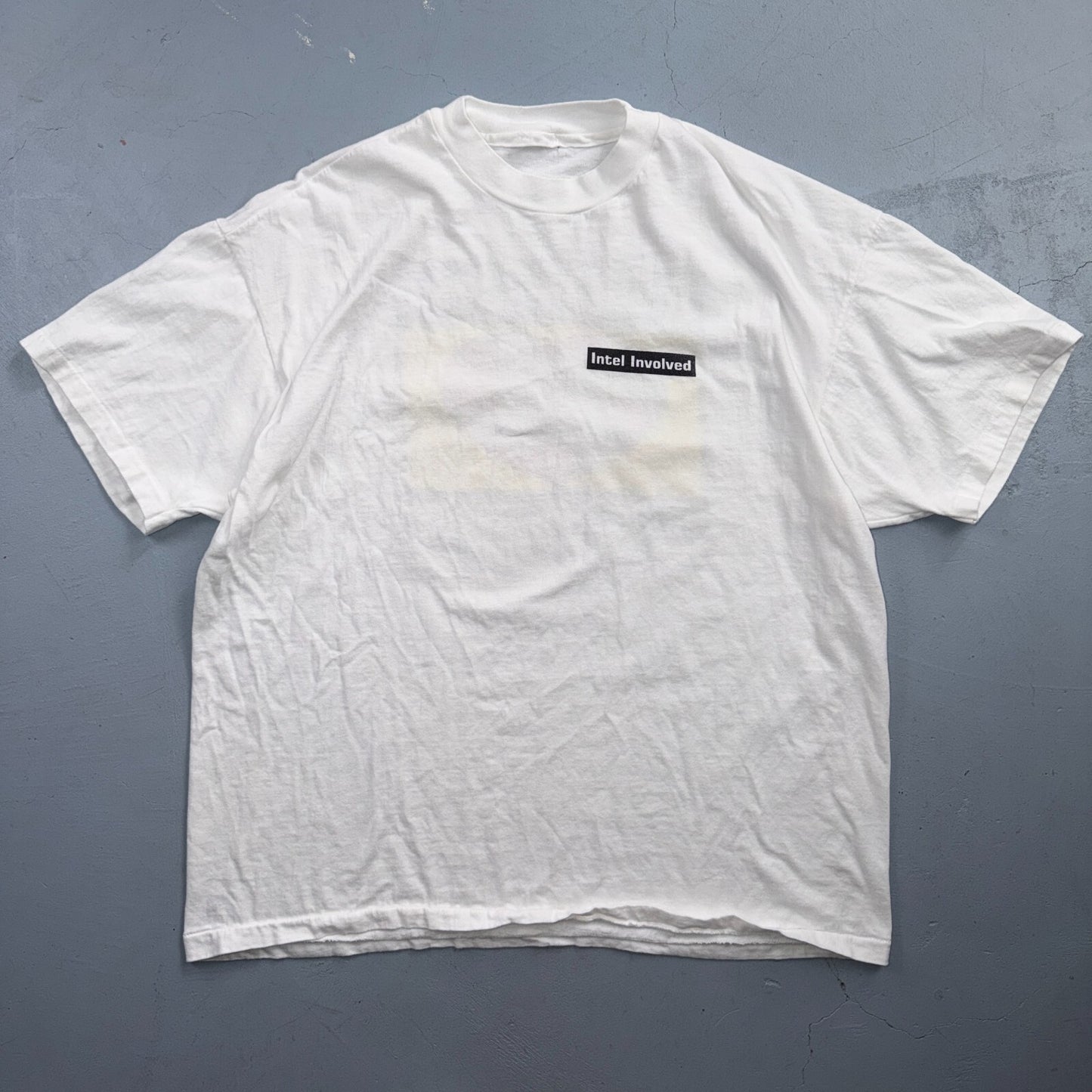 VTG 90s Intel Involved In The Community T Shirt White Tech Promo Computer Apple