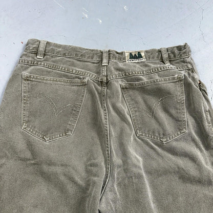 Democracy Jeans Womens 16 Green Denim Pants Banana Republic VTG USA High Rise