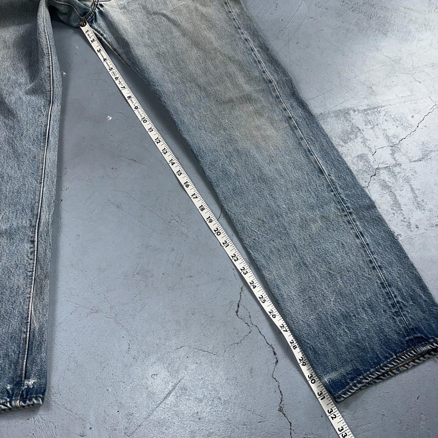 Levis 501 Vintage 80s Redline Selvedge USA XX Jeans Light Wash 36x36 Act 33x31