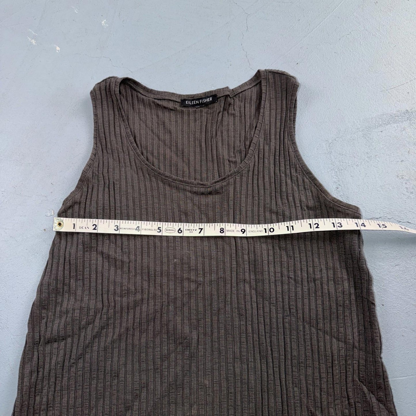 Eileen Fisher Woman Tank Top XS Brown Sleeveless Knit Camisole Soft Cute