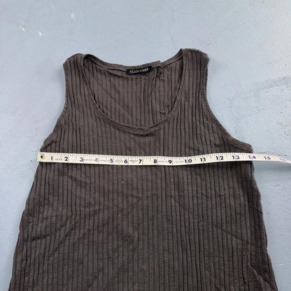 Eileen Fisher Woman Tank Top XS Brown Sleeveless Knit Camisole Soft Cute