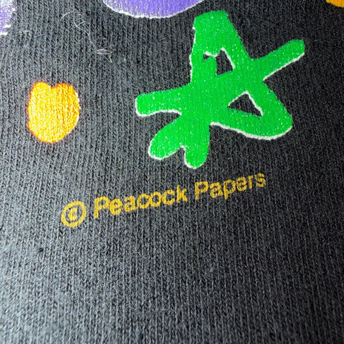 VTG 90s Witch and Famous Halloween T Shirt XL Peacock Papers Boston USA Made