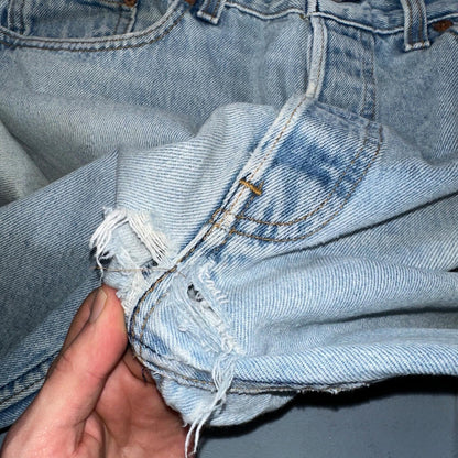 Levis 501 Vintage 90s USA XX Straight Leg Jeans Blue Light Wash 34x34 Act 32x32