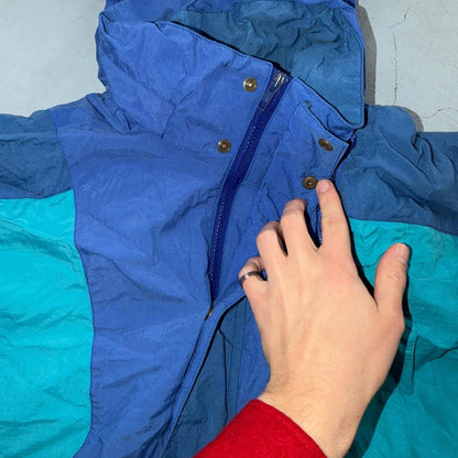 Eddie Bauer VTG 90s Outdoor Outfitter Windbreaker Jacket Blue Men's Size L