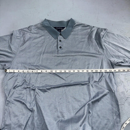 BROOKS BROTHERS Polo Shirt Mens 2XL Blue Cotton Performance Polo Shirt Golf