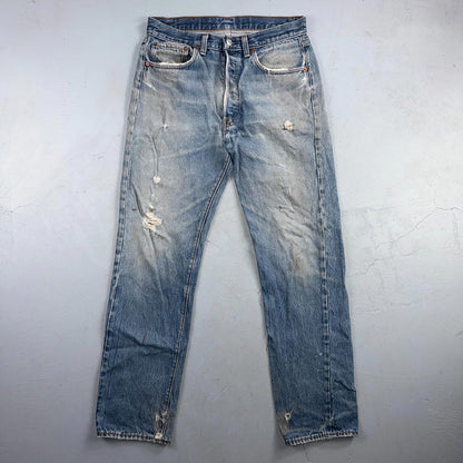 Levis 501 Vintage 80s USA XX Straight Leg Jeans Blue Med Wash 33x32 Act 31x31