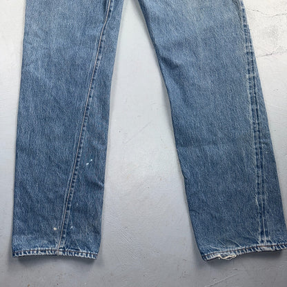 Levis 501 Vintage 80s Redline Selvedge USA XX Jeans Light Wash Act 33x32