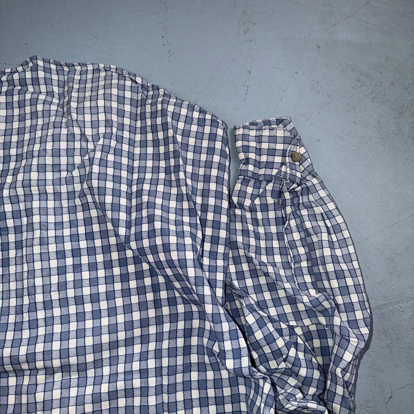 Yves Saint Laurent Pour Homme YSL Shirt Mens M Long Sleeve Plaid Button Up VTG