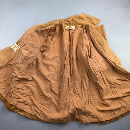 VTG Lilli Ann Tan Swing Coat Womens Tisse a Paris Brushed Wool San Francisco
