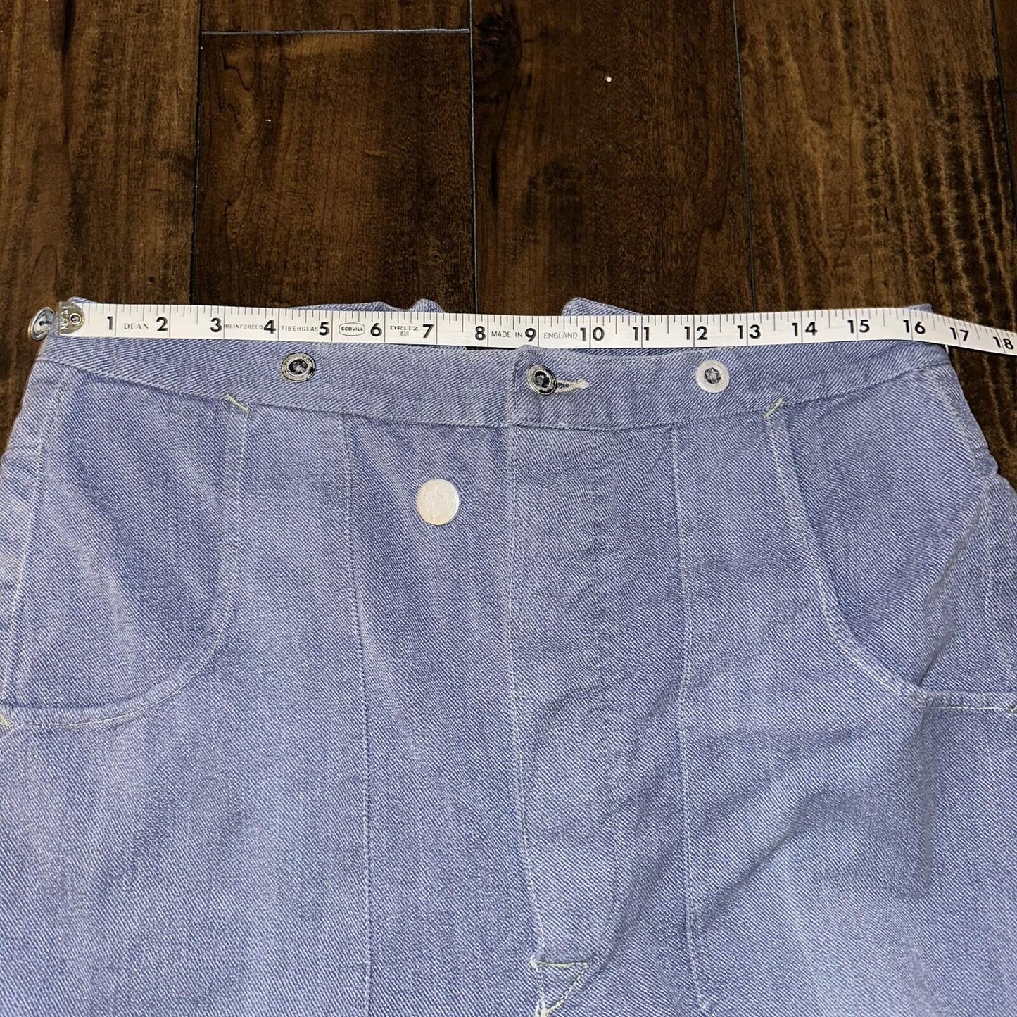 WWII Buckle Back Denim Pants Jeans Button Fly Swiss Rare Selvedge Redline 40s