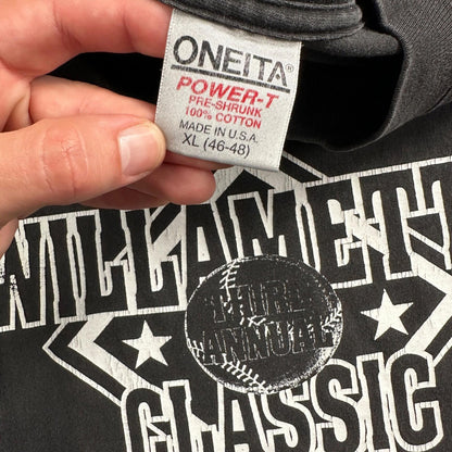 Oneita Willamette Classic VTG T Shirt Baseball Sports Salem Oregon College USA