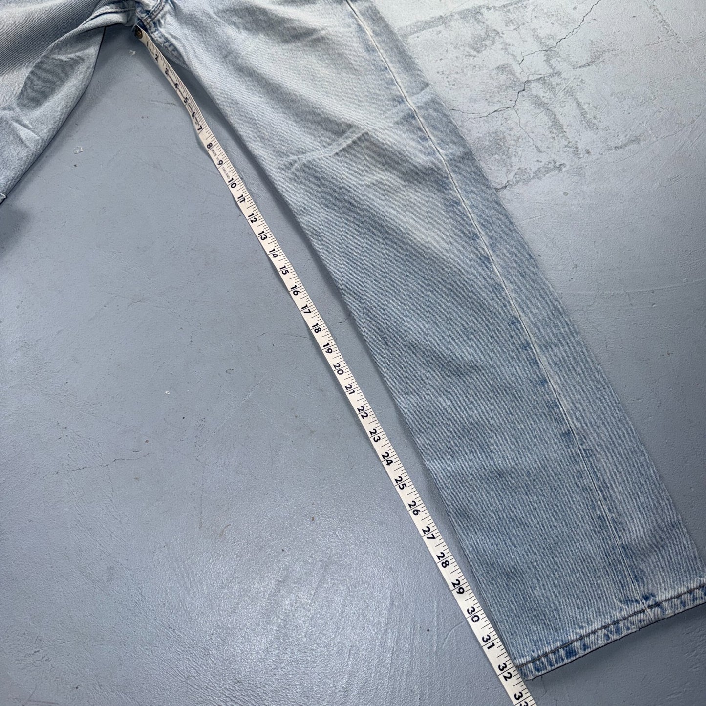Levis 501 Vintage 90s USA XX Straight Leg Jeans Blue Light Wash 30x34 Act 29x32