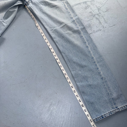 Levis 501 Vintage 90s USA XX Straight Leg Jeans Blue Light Wash 30x34 Act 29x32
