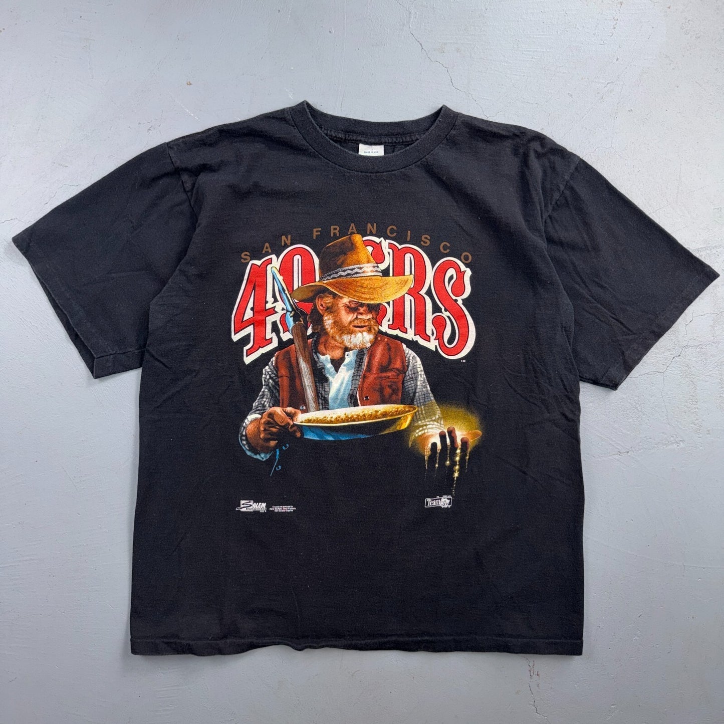 San Francisco 49ers Vintage 90s Miner T Shirt Dave Gardner Art Salem Art Sports