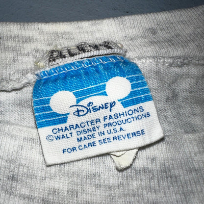 Disney Mickey Mouse VTG T Shirt Colorblock Gray Small Cute Graphic 80s Fun