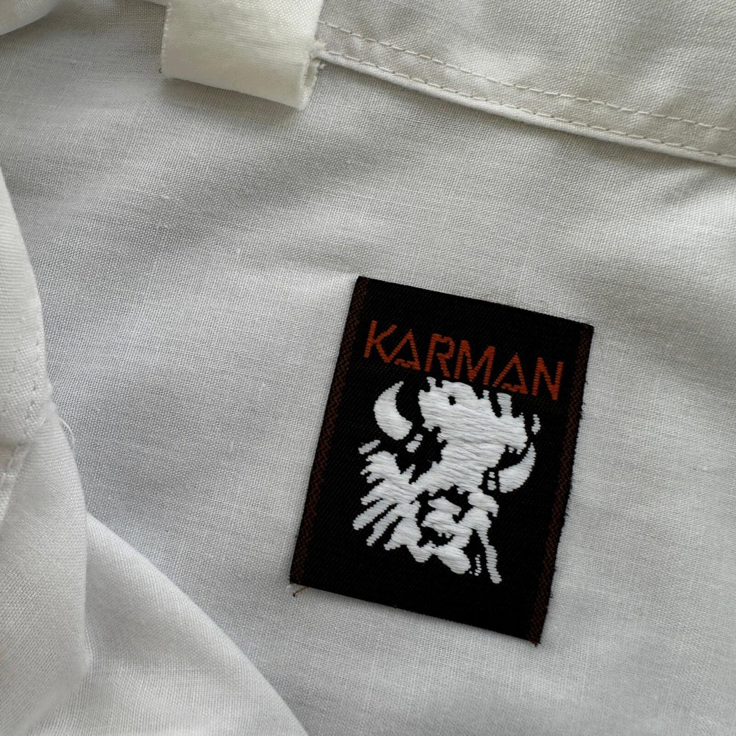 VTG 80s Karman Plain Shirt Mens Lot of 2 Tail Pearl Snap Button Up Poly Stained