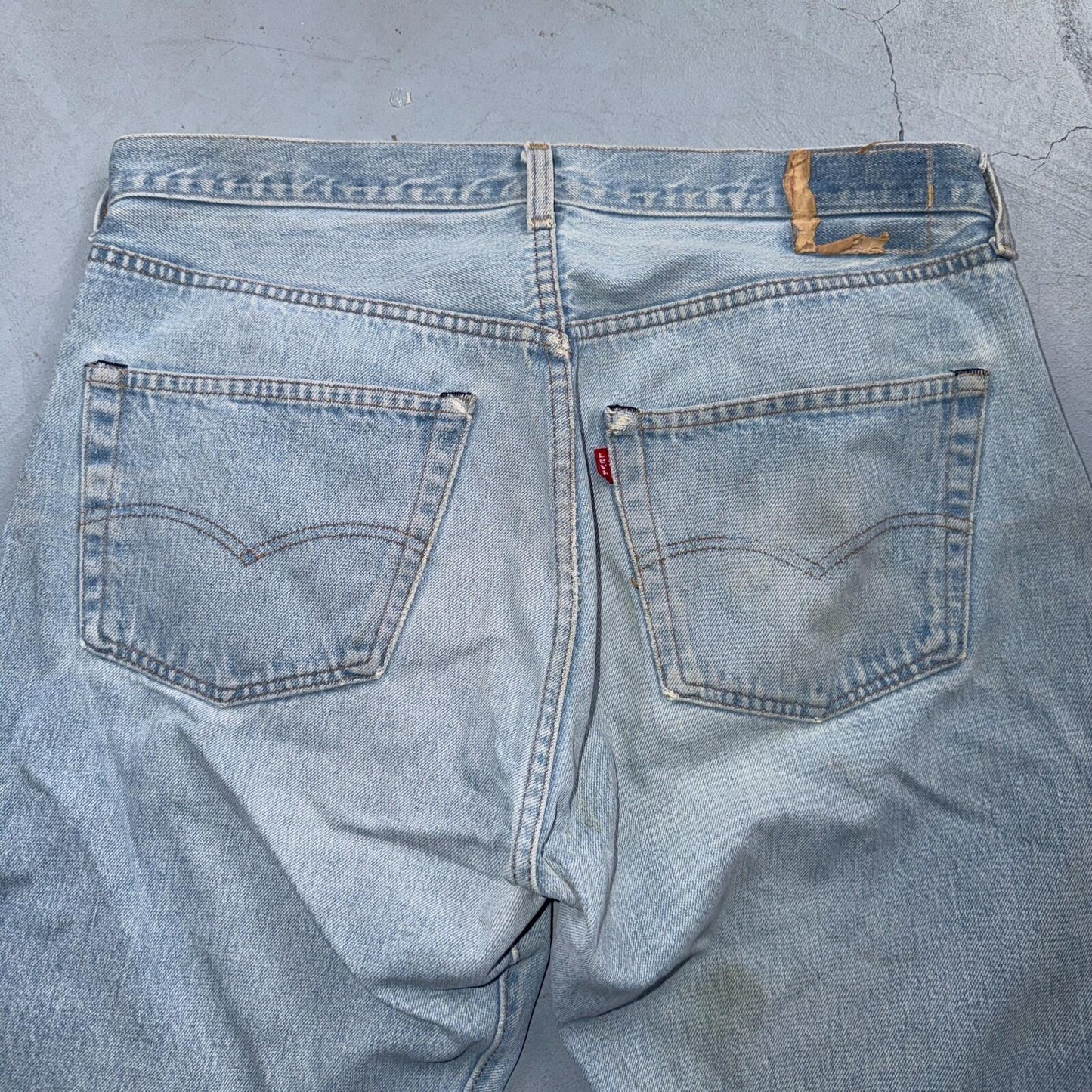 Levis 501 Vintage 80s Redline Selvedge USA XX Jeans Light Wash 38x40 Act 36x36