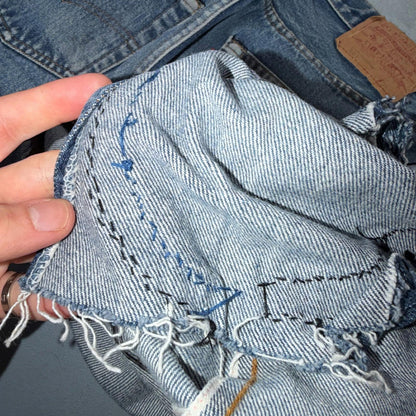 Levis 501 Vintage 80s Redline Selvedge USA XX Jeans Light Wash 32x36 Act 30x31