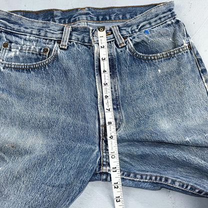 Levis 501 Vintage 80s USA XX Straight Leg Jeans Blue Light Wash 31x34 Act 30x32