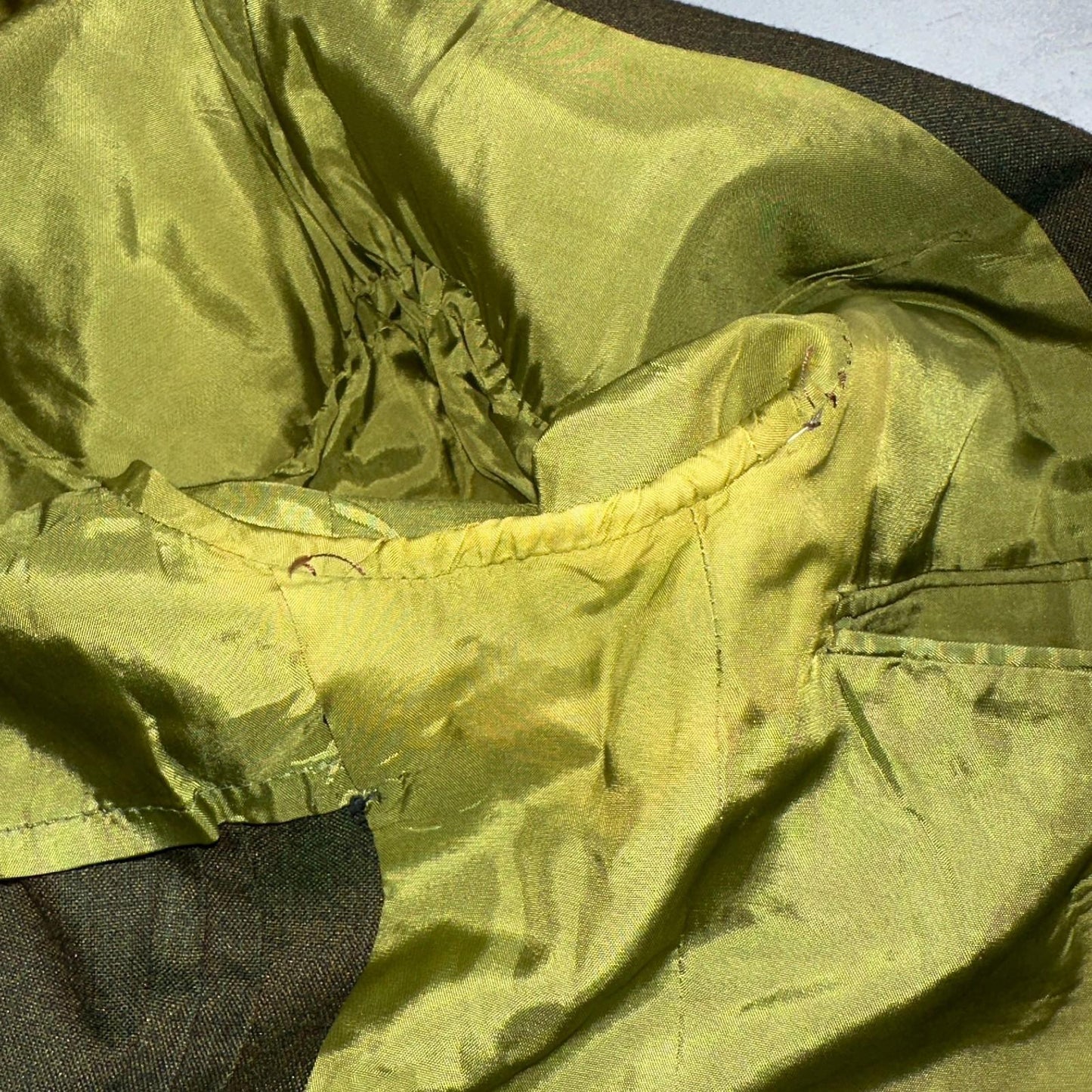 1960s Avocado Green Blazer Sport Coat Mens 44 Suit Jacket VTG Union 60s J&F