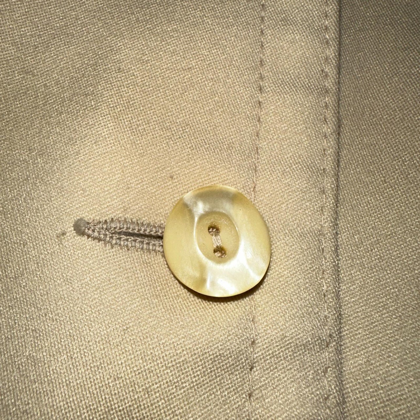 Puget Sounder Beige Canvas Belted Trench Coat Rockabilly 1960s 60s Womens