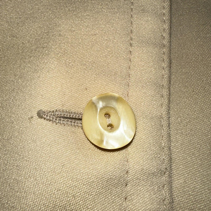 Puget Sounder Beige Canvas Belted Trench Coat Rockabilly 1960s 60s Womens