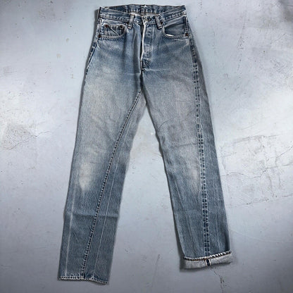 Levis 501 Vintage 80s Redline Selvedge USA XX Jeans Light Wash 29x38 Act 27x33