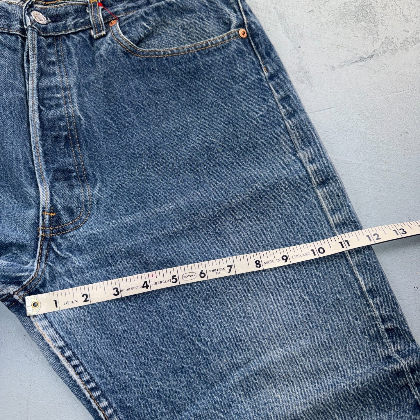 Levis 501 Vintage 80s USA XX Straight Leg Jeans Blue Med Wash 36x31 Act 33x26